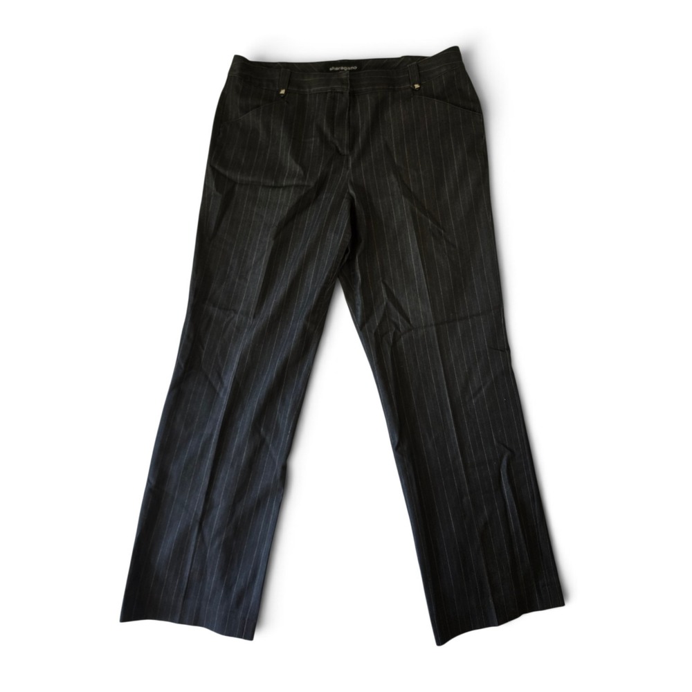 Sharagano Black Pinstripe Dress Pants Size 10 Office Career Trousers